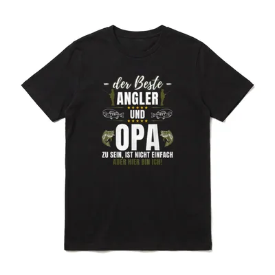 Lustiges Angel Angeln Fischen T-Shirt – Klassisches T-Shirt in Schwarz
