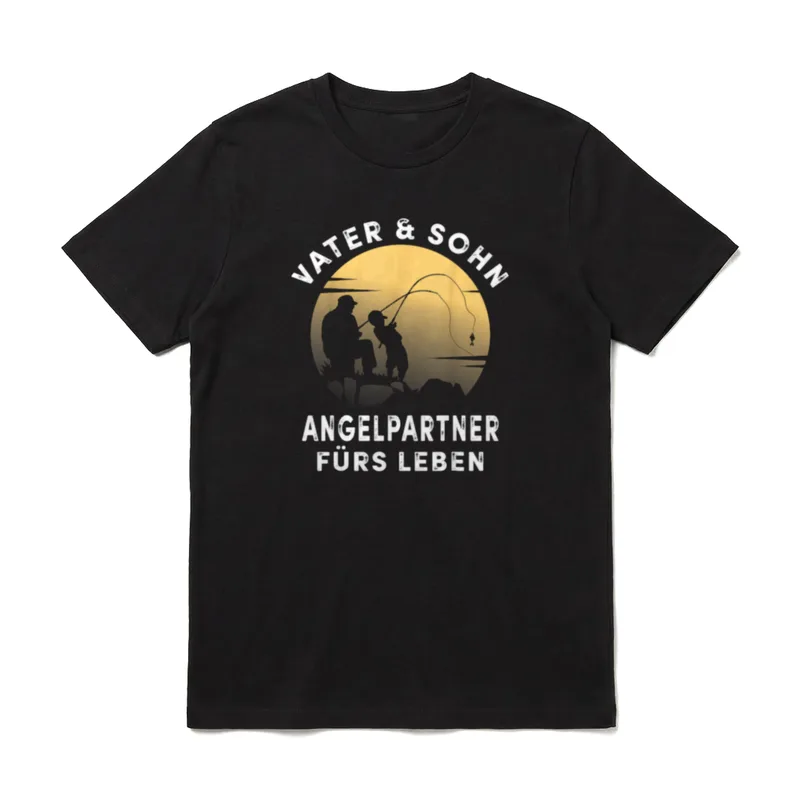 Vater Sohn Angelpartner Angeln T-Shirt – Klassisches T-Shirt in Schwarz