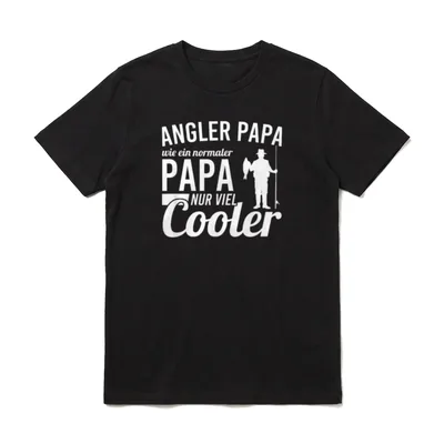 Fisch Angler Papa Vatertag T-Shirt – Klassisches T-Shirt in Schwarz