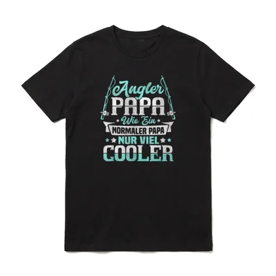Angler Fischer Fischerhut Angel T-Shirt – Klassisches T-Shirt in Schwarz
