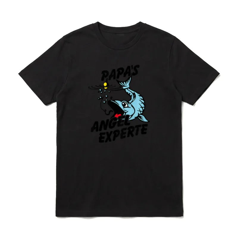 Papa's Angelexperte Angeln T-Shirt – Klassisches T-Shirt in Schwarz