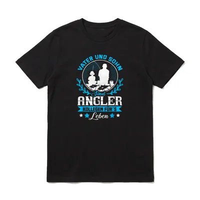 Lustige Fischer Angel Ausrüstung T-Shirt – Klassisches T-Shirt in Schwarz