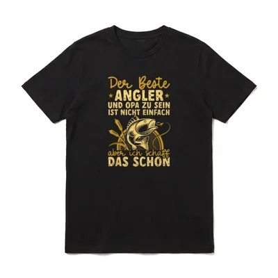 Fischer Beste Angler T-Shirt – Klassisches T-Shirt in Schwarz