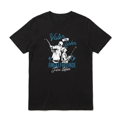 Vater Sohn Angelfreunde Fürs T-Shirt – Klassisches T-Shirt in Schwarz