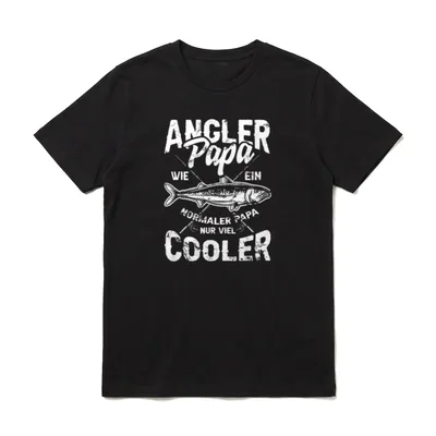 Angler Papa Retro Vater T-Shirt – Klassisches T-Shirt in Schwarz