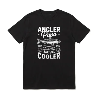 Angler Papa Retro Vater Angeln T-Shirt – Klassisches T-Shirt in Schwarz