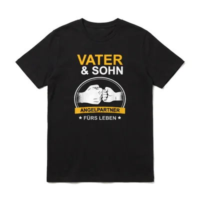 Angler Papa Fischer Vater T-Shirt – Klassisches T-Shirt in Schwarz