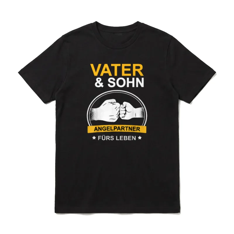 Angler Papa Fischer Vater T-Shirt – Klassisches T-Shirt in Schwarz