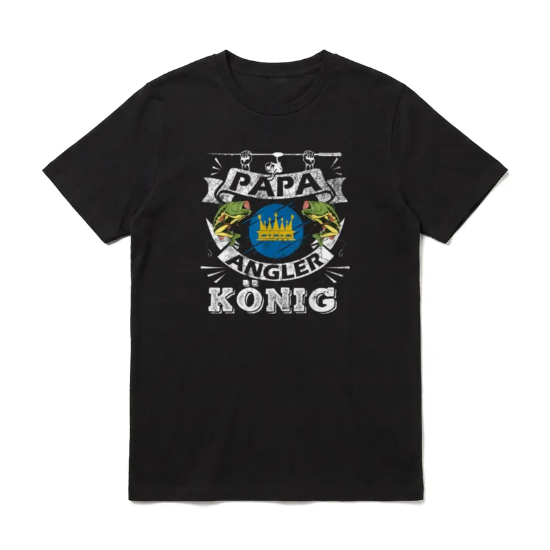 König Spruch Fische Lustig T-Shirt – Klassisches T-Shirt in Schwarz