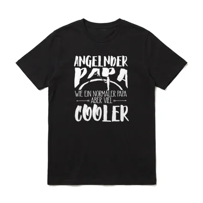 Angelnder Papa wie normal T-Shirt – Klassisches T-Shirt in Schwarz