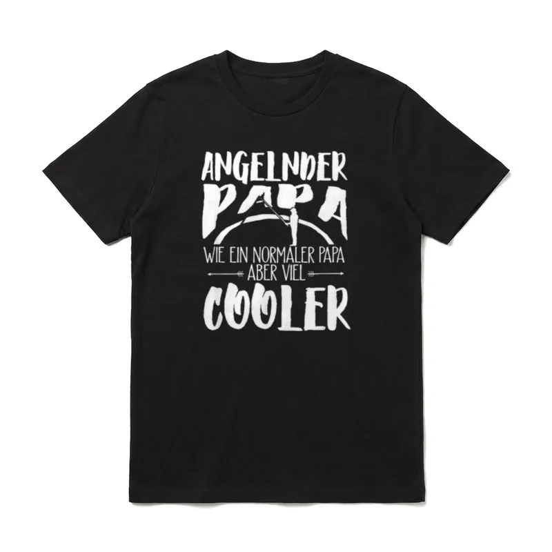 Angelnder Papa wie normal T-Shirt – Klassisches T-Shirt in Schwarz