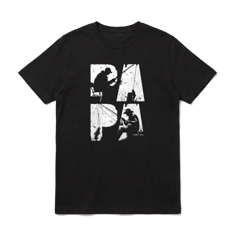 Angler Papa Vatertag Fischen T-Shirt – Klassisches T-Shirt in Schwarz