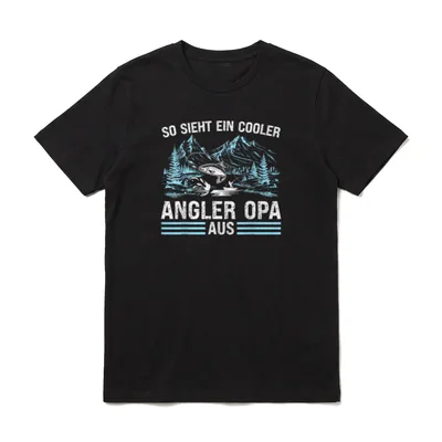 So sieht Weinkühler Angler T-Shirt – Klassisches T-Shirt in Schwarz