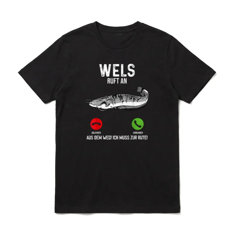 Wallerangeln I lustiger Spruch T-Shirt – Klassisches T-Shirt in Schwarz