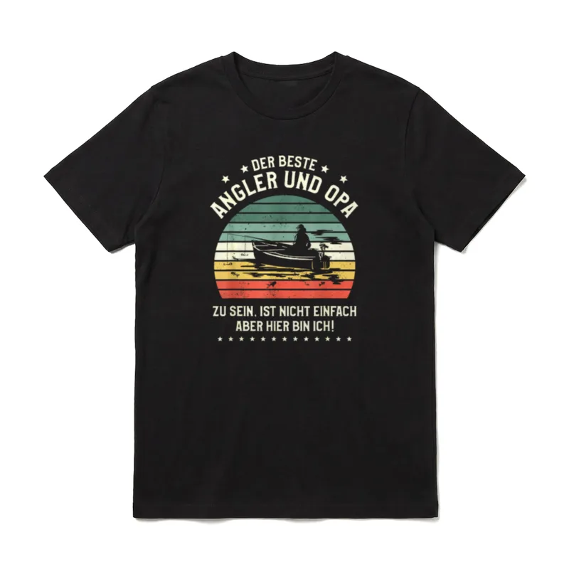 Angeln Opa Angler Großvater T-Shirt – Klassisches T-Shirt in Schwarz