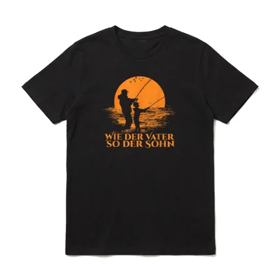 Angler Vater und Sohn T-Shirt – Klassisches T-Shirt in Schwarz