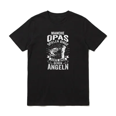 Angeln Opa Angler Großvater T-Shirt – Klassisches T-Shirt in Schwarz
