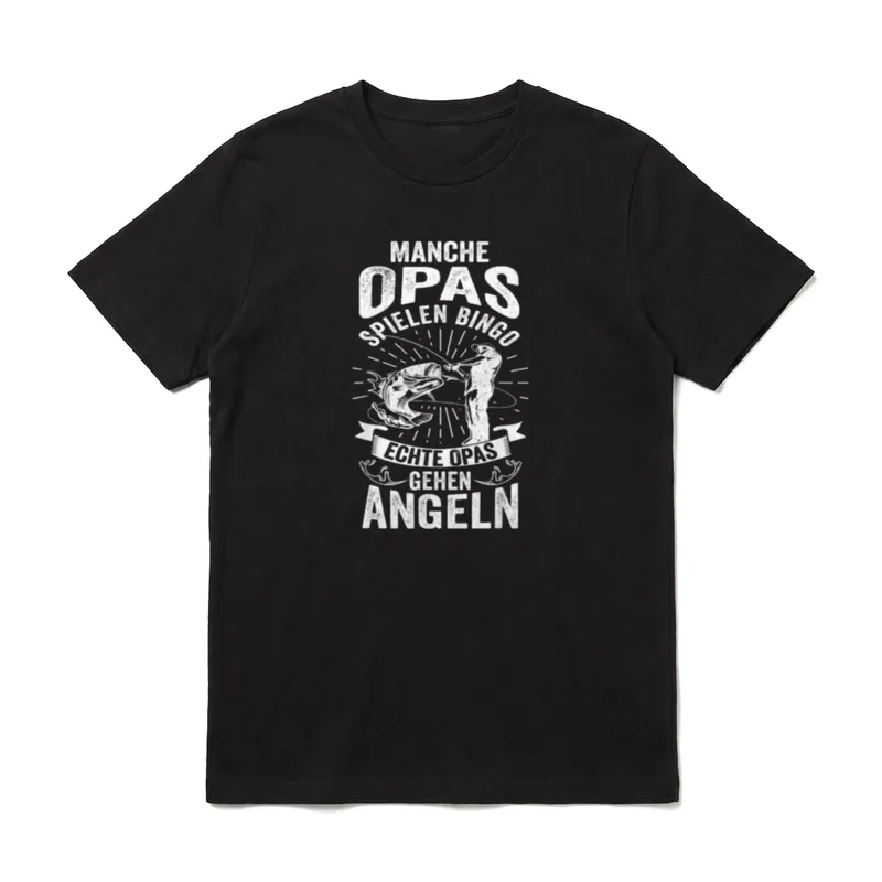 Angeln Opa Angler Großvater T-Shirt – Klassisches T-Shirt in Schwarz