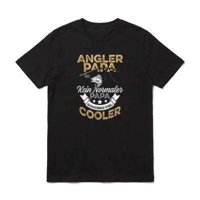 Angler und Vater fischt T-Shirt – Klassisches T-Shirt in Schwarz