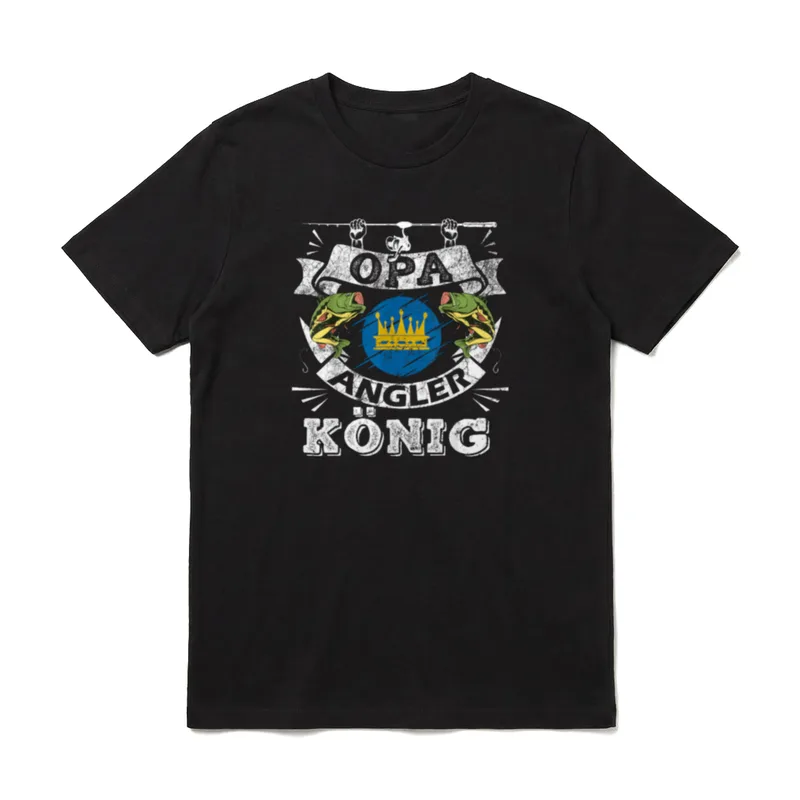 König Spruch Lustig Angeln T-Shirt – Klassisches T-Shirt in Schwarz
