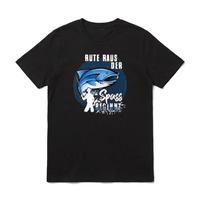 Angel Vater Fischen Rute T-Shirt – Klassisches T-Shirt in Schwarz