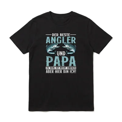 Der Beste Angler Und Papa T-Shirt – Klassisches T-Shirt in Schwarz