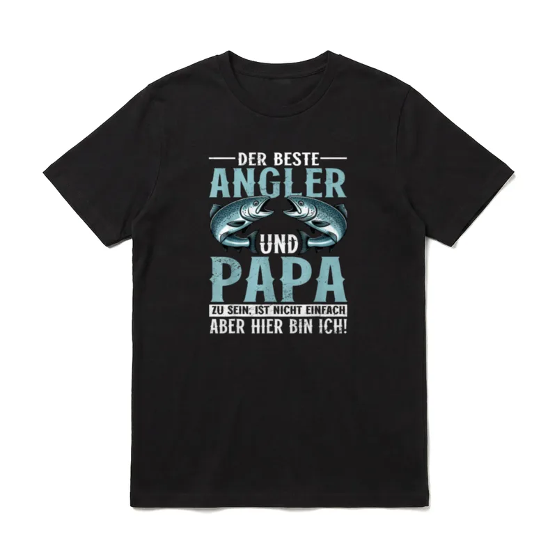 Der Beste Angler Und Papa T-Shirt – Klassisches T-Shirt in Schwarz