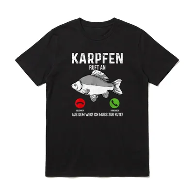 Karpfen Angeln I Lustiger T-Shirt – Klassisches T-Shirt in Schwarz