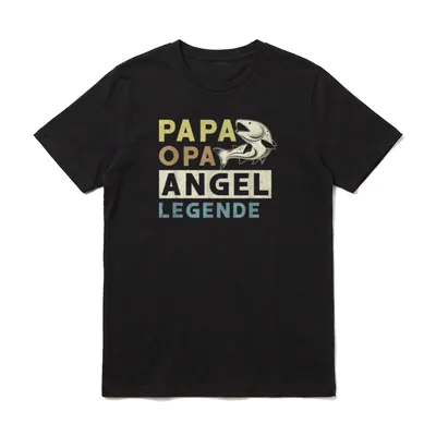 Papa Opa Angel Legende T-Shirt – Klassisches T-Shirt in Schwarz