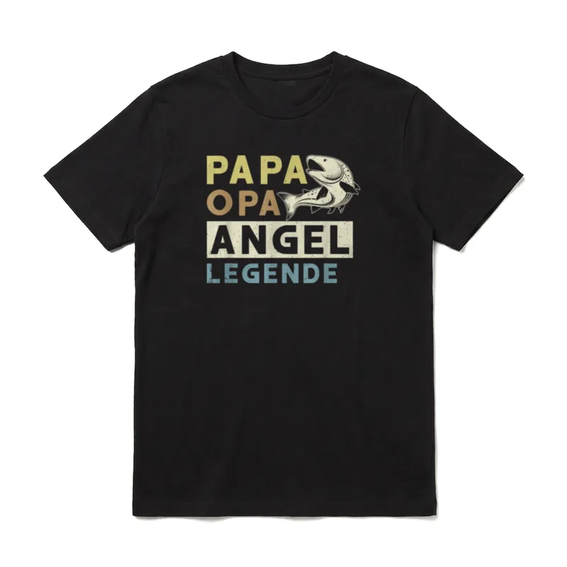 Papa Opa Angel Legende T-Shirt – Klassisches T-Shirt in Schwarz