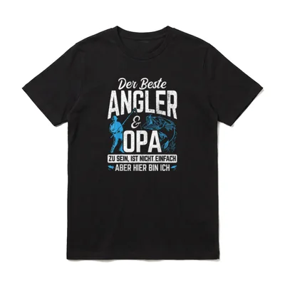 Bester Opa Angeln Angler T-Shirt – Klassisches T-Shirt in Schwarz