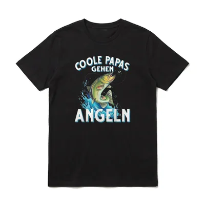Angeln Fischen Fischer Vater Papa T-Shirt – Klassisches T-Shirt in Schwarz