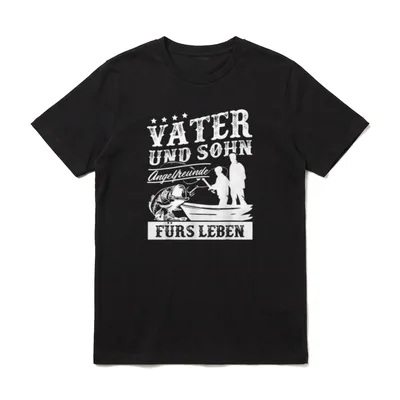 Vater Und Sohn Angeln T-Shirt – Klassisches T-Shirt in Schwarz