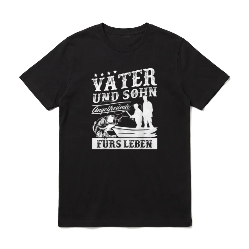 Vater Und Sohn Angeln T-Shirt – Klassisches T-Shirt in Schwarz