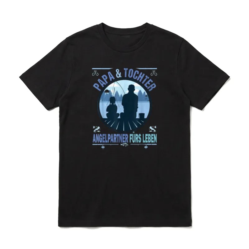 Papa Und Tochter Angelpartner T-Shirt – Klassisches T-Shirt in Schwarz