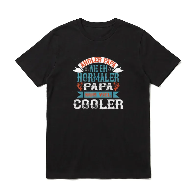 Angler Papa viel cooler T-Shirt – Klassisches T-Shirt in Schwarz