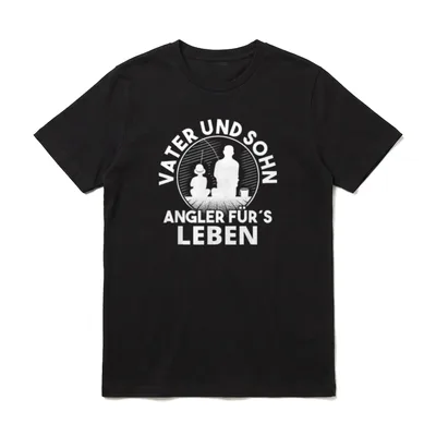 Vater und Sohn Angler für Fischer T-Shirt – Klassisches T-Shirt in Schwarz