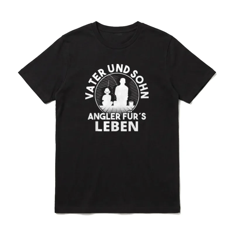 Vater und Sohn Angler für Fischer T-Shirt – Klassisches T-Shirt in Schwarz