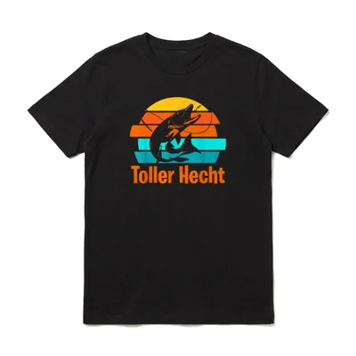 Vintage Angler Fischer Opa T-Shirt – Klassisches T-Shirt in Schwarz