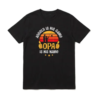 Opa Angeln Lustiges Geburtstag T-Shirt – Klassisches T-Shirt in Schwarz