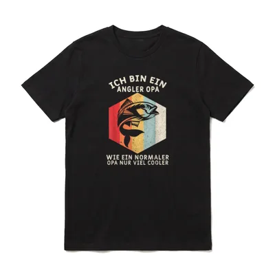 Opa Angeln Angler Spruch T-Shirt – Klassisches T-Shirt in Schwarz