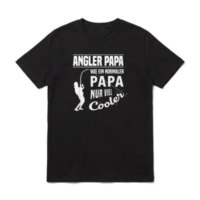 Angler Vater & Tochter T-Shirt – Klassisches T-Shirt in Schwarz