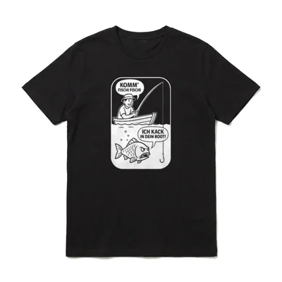 Ich kack in dein T-Shirt – Klassisches T-Shirt in Schwarz