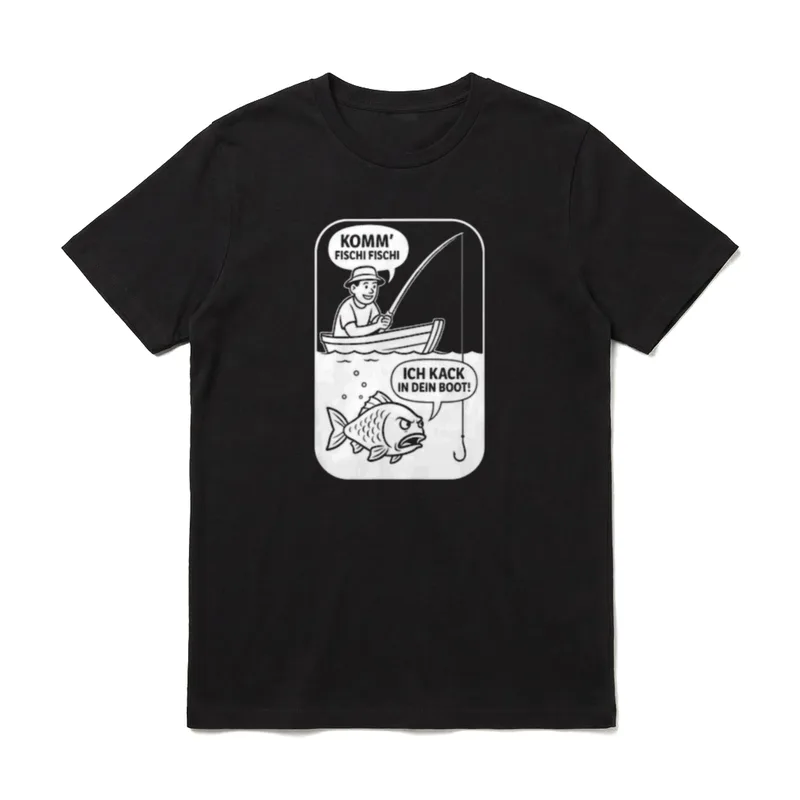 Ich kack in dein T-Shirt – Klassisches T-Shirt in Schwarz
