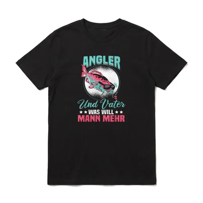 Angler Fischer Fischerhut Angel Ausrüstung T-Shirt – Klassisches T-Shirt in Schwarz