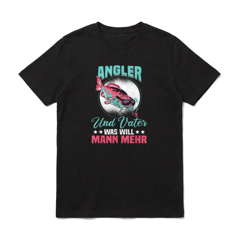 Angler Fischer Fischerhut Angel Ausrüstung T-Shirt – Klassisches T-Shirt in Schwarz