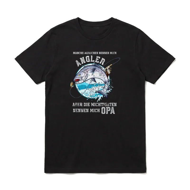 Manche Menschen nennen mich Angler T-Shirt – Klassisches T-Shirt in Schwarz
