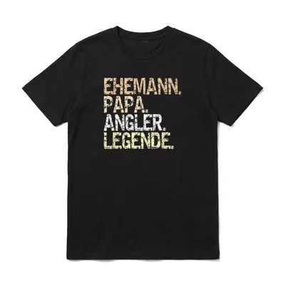 Ehemann Papa Angler Legende T-Shirt – Klassisches T-Shirt in Schwarz