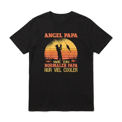 Angler Papa Spruch Vater T-Shirt – Klassisches T-Shirt in Schwarz