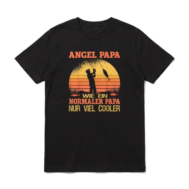 Angler Papa Spruch Vater T-Shirt – Klassisches T-Shirt in Schwarz